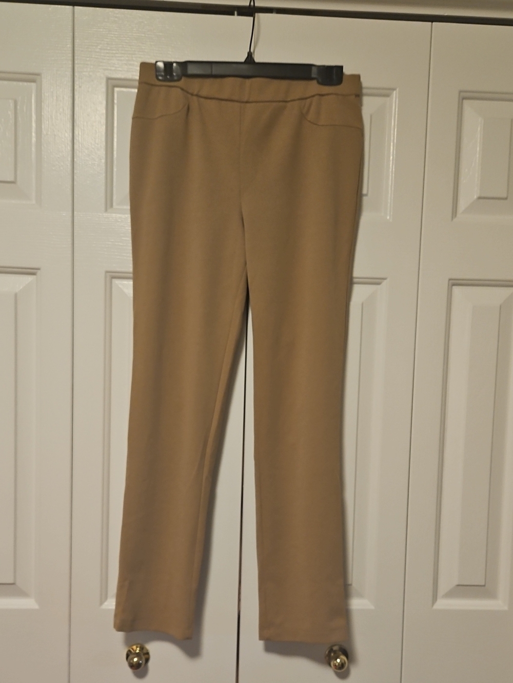 Nina Leonard Camel Straight-Leg Ponte Pants NWOT